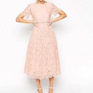 ASOS lace midi dress